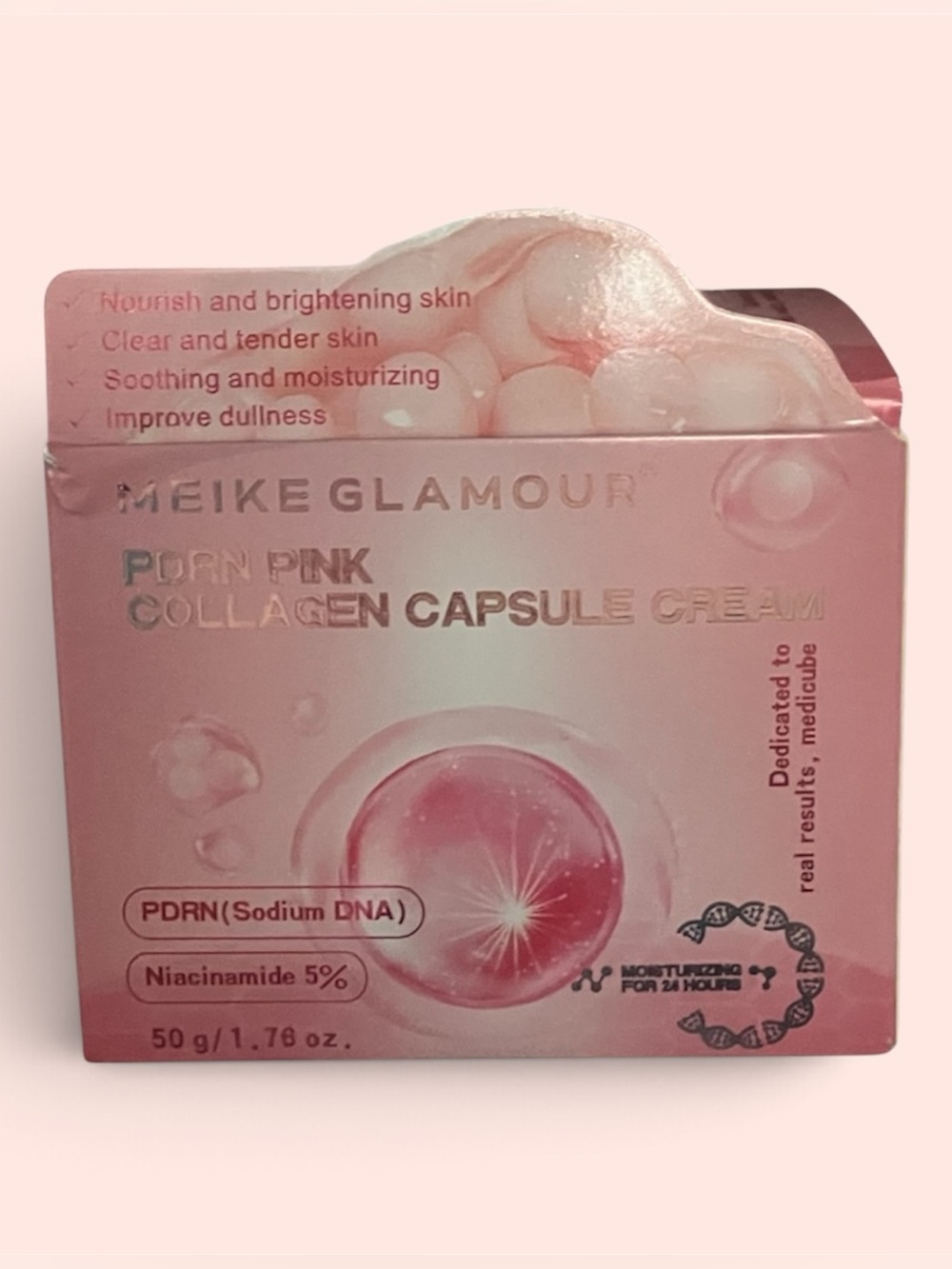 Glamour Pink Collagen Capsule Cream - Hydrating Face Moisturizer